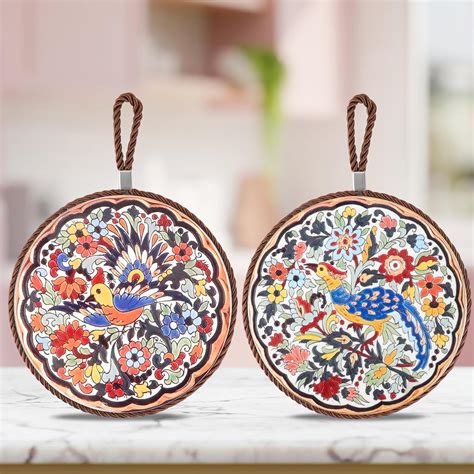Amazon.com: 2 pcs Ceramic trivets,Trivets for Hot Pots and Pans, Pot ...