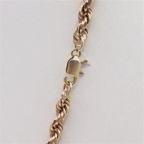 10kt Rose Gold Rope Chain Necklace | Property Room