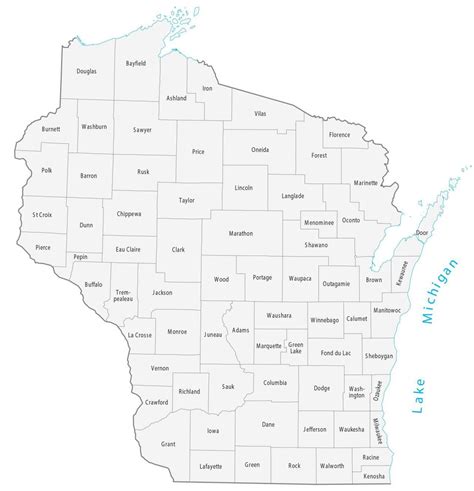 Wisconsin County Map - GIS Geography