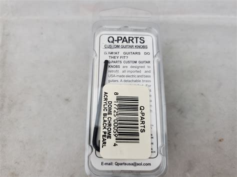 Q-Parts Guitar Knobs, Dome Chrome Acrylic Black Pearl, Ships Free | eBay - Q Parts Guitar Knobs