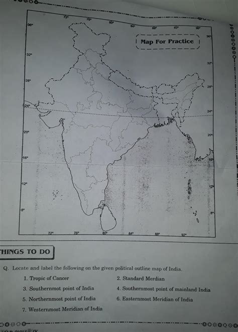 please help me to fill this map - Brainly.in