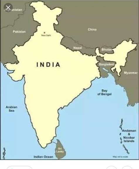 Political map of India and its neighbouring countries. - Brainly.in