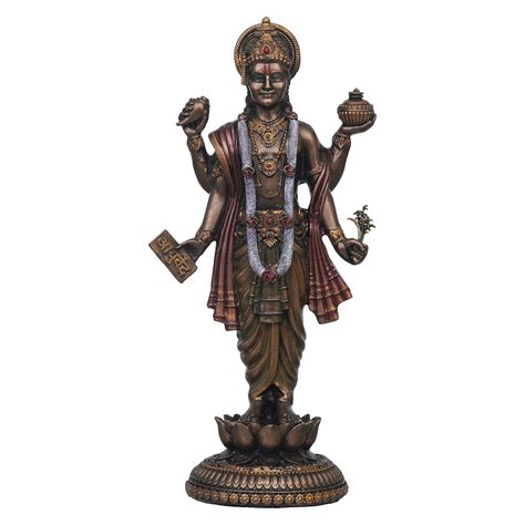eCraftIndia Lord Dhanvanthri Idol - Hindu God of Medicine - Vishnu Sta