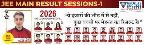 Results - JEE, NEET & Foundation Success Stories | Definite Success Classes