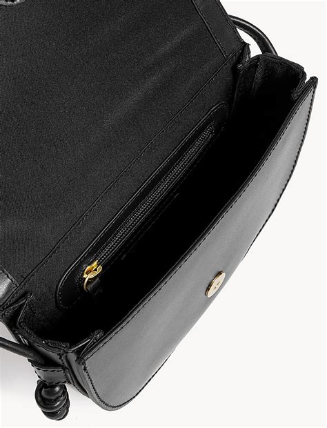 Buy Leather Woven Saddle Bag at Marks & Spencer