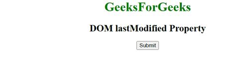 HTML | DOM lastModified-Eigenschaft – Acervo Lima