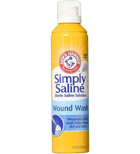 Arm & Hammer Simply Saline Wound Wash 7.4oz (2 Pack) - Gentle Cleansing ...