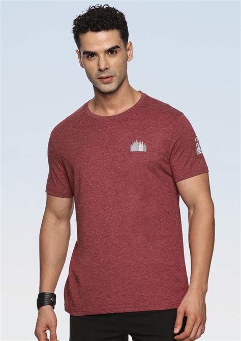 Men Organic Cotton Recycled Polyester Melange Effect T-Shirt – Domin8