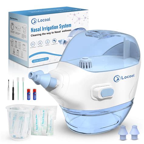 Buy Electric Nasal Irrigation System, Sinus Rinse Machine with 50 Salt Packets, Self-Cleaning ...