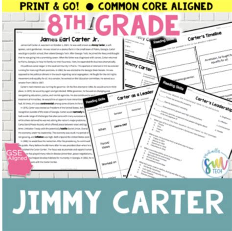 Jimmy Carter - Reading Comprehension Worksheet | edHelper - Worksheets Library