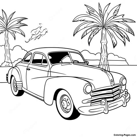 Classic Car Coloring Page | Coloring-Pages.com