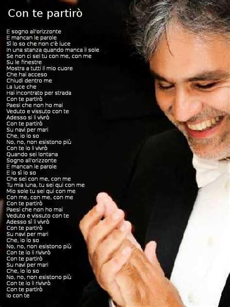 Con te partirò testo con Andrea Bocelli #andreabocelli | Our father ...