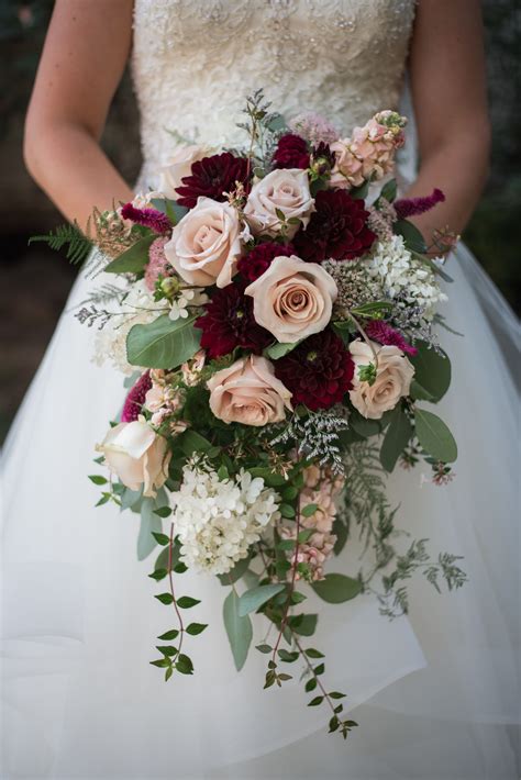 September Wedding Cascade Bridal Bouquet from Loft at Landis Creek ...