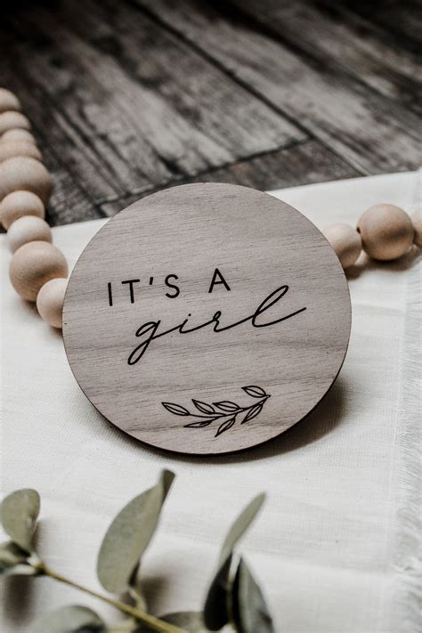 It s a girl sign it s a girl wood sign gender announcement gender ...