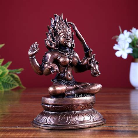 Budhshiv.com Pure Copper Dakshina Kali Sitting Idol | Fierce Form ...