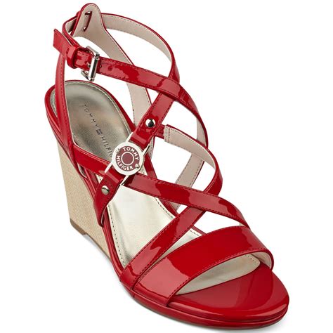 Wedge Womens Red Sandals at Caitlin Hume blog
