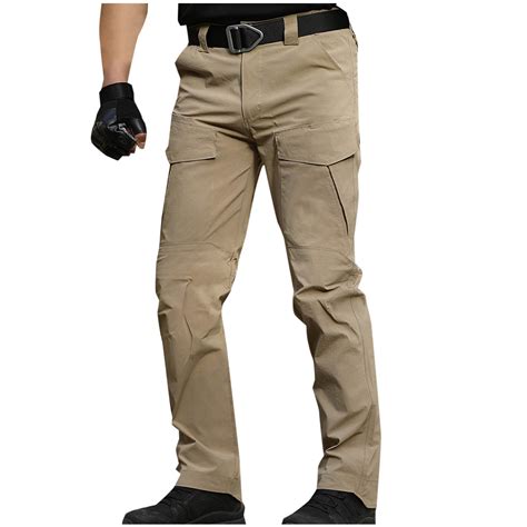 ohmzyzo Men's Stretch Pants Cool Dry Lightweight Casual Cargo Pants ...