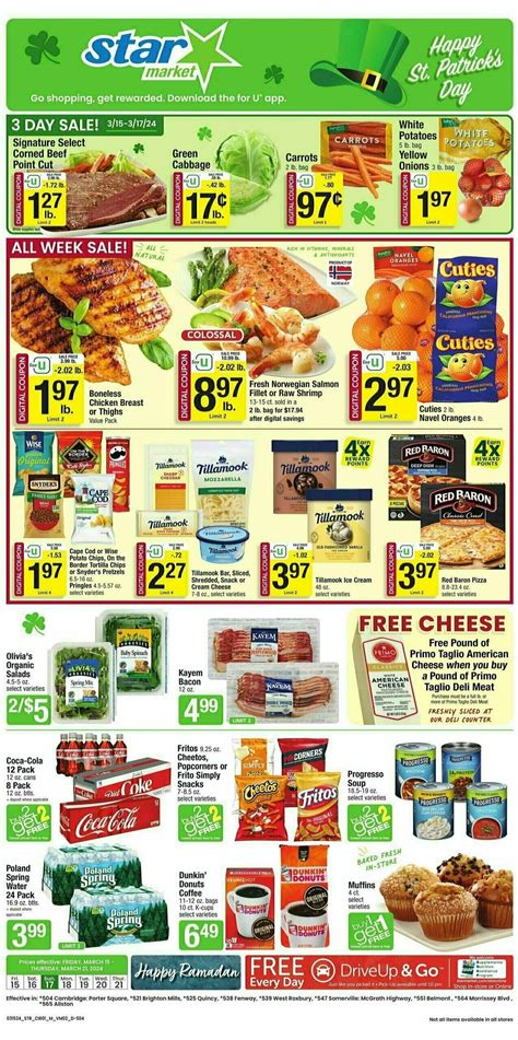 Star Market Flyer from March 15