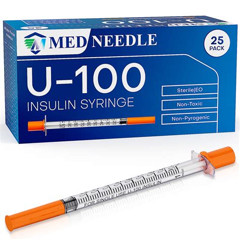 Amazon.com: Insulin Syringe U-100 | 1cc with 31G 5/16" (8mm) Needle ...