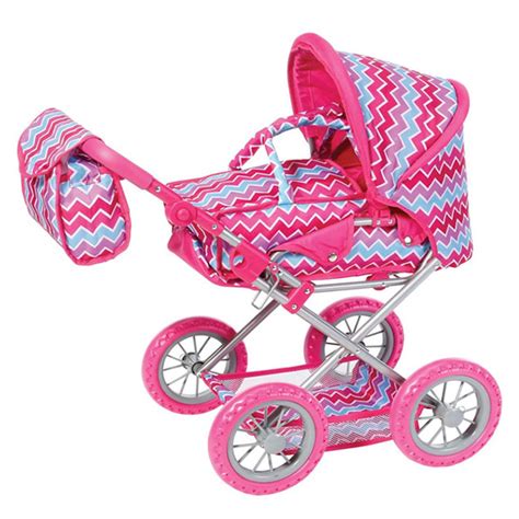 Kolica za lutku Ruby Pink Zigzag Knorr Toys 63196 | Volim svoj dom