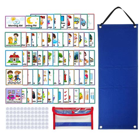 Buy Siimred Daily Visual Schedule for Kids - Kids Daily Routine Cards ...