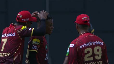 Nathan Edwards 3 wickets vs St Kitts and Nevis Patriots | TKR vs SKNP ...