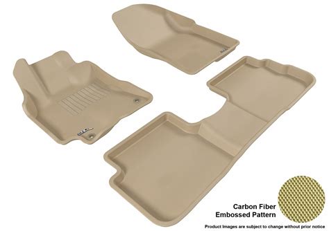 3D MAXpider L1TY08501502 Floor Mat Set; Tan; Carbon Fiber Texture ...