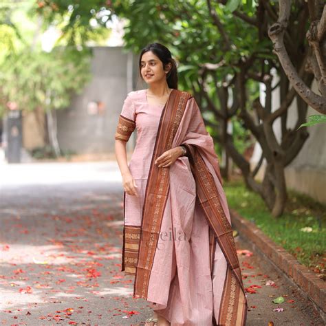Pink Meenakshi-Pure kanchi cotton top and duppata set – Studio Thari