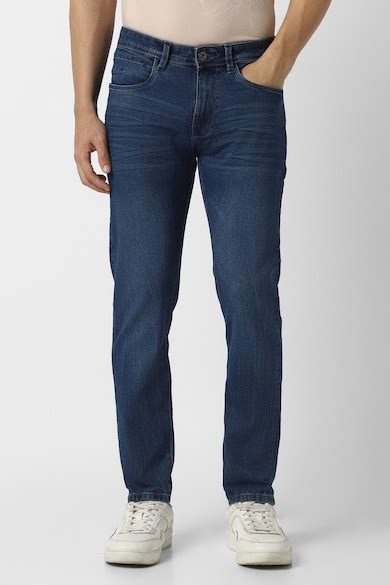 Buy Men Blue Mid Wash Jeans Online - 39935277 | Van Heusen