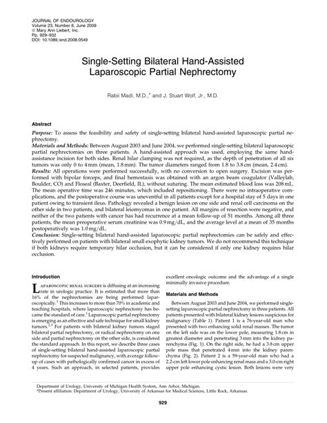 Image result for Hand-Assisted Nephrectomy