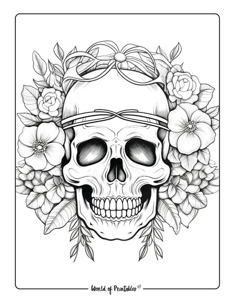 Skull Coloring Pages - World of Printables
