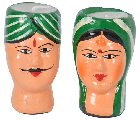 Buy Vaishnavi Marble handicraft Terracotta Hand Painted Kaka Kaki ...