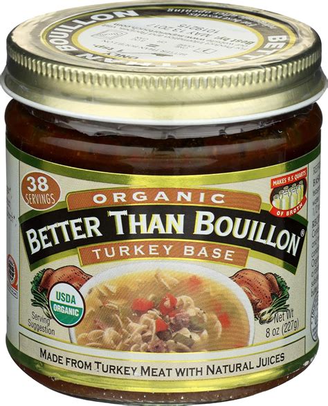 Amazon.com : Better Than Bouillon Turkey Base 95% Organic, 8-ounce Jars ...