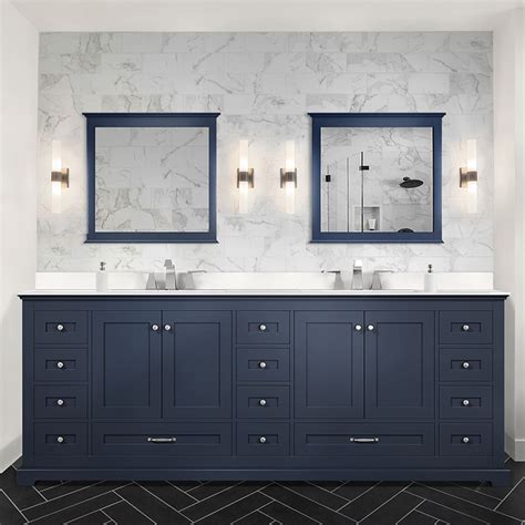 Dukes 84 in. W x 22 in. D Navy Blue Double Bath Vanity - On Sale - Bed ...