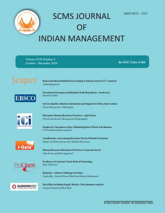 SCMS Journal of Indian Management - Scopus Indexed and UGC approved ...