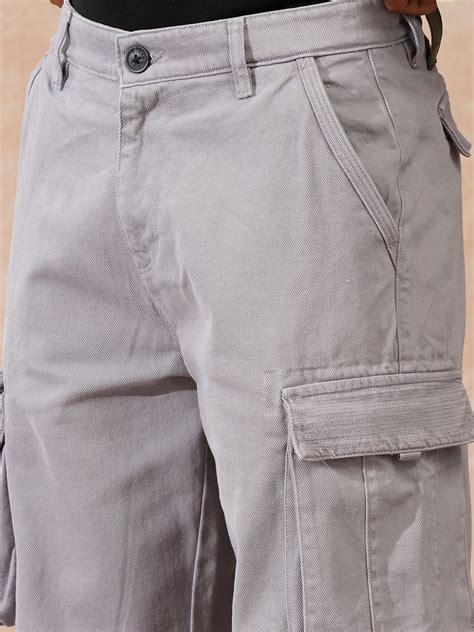 Stacked Loose Fit Cargo Trouser | Grey WUTR4055S – Wrogn