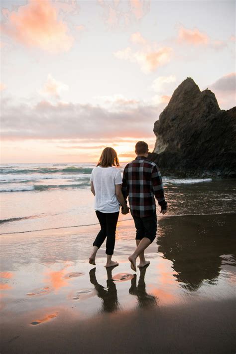 Couple Walking Beach