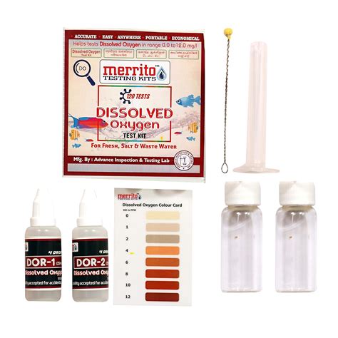MERRITO Dissolved Oxygen Test Kit Suitable for Salt and Fresh Water ...