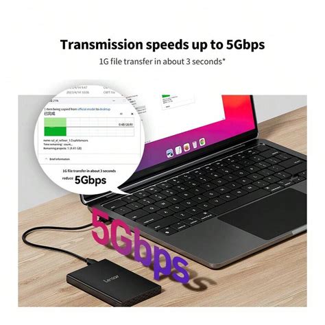 Lexar Lexar E100 Portable Hard Drive Box 2.5-Inch USB Type C 6Gbps USB3 ...