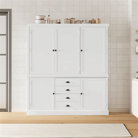 Red Barrel Studio® 73" Freestanding Wooden Pantry Cabinet, Extra-Large ...