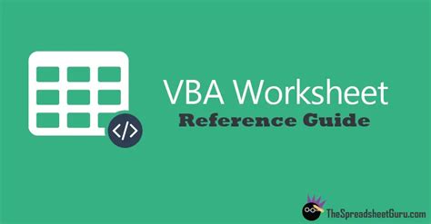 Image result for Excel VBA Language Reference Guide