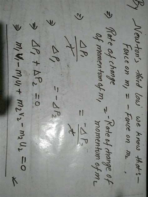 Define the principle of conservation of linear moentum deduce law from ...