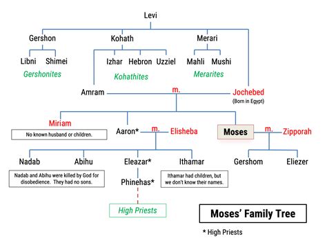 Moses' and Aaron's family trees - Bible Tales Online