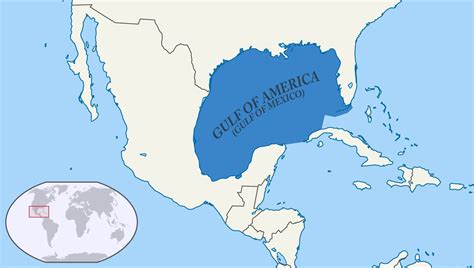 Gulf of America (The Gulf of Mexico) Map - Guide of the World