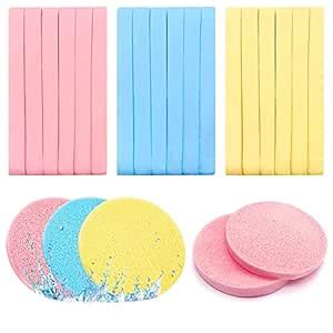 Calitate24 6Pcs Compressed Facial Sponges For Face Cleansing - 100% ...