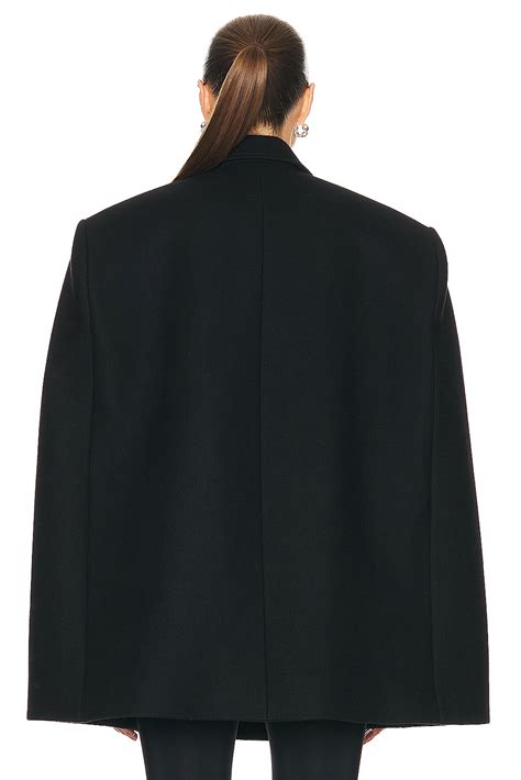 WARDROBE.NYC Double Breasted Crop Cape in Black | FWRD