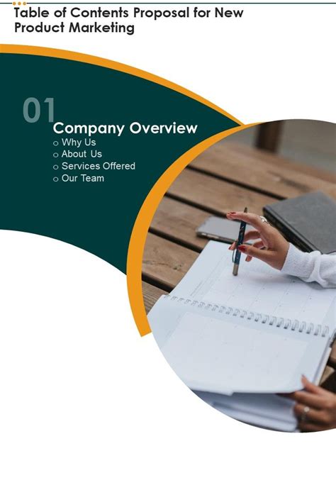 Image result for Table of Contents Product Proposal