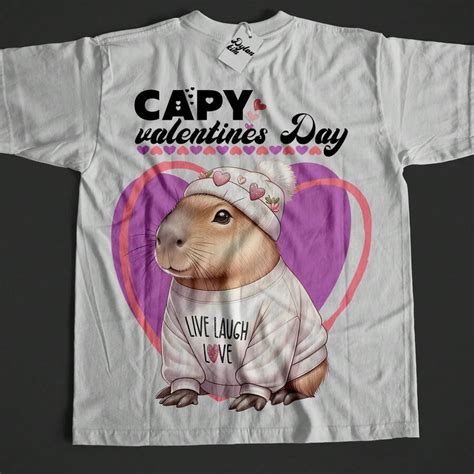 UNISEX T-SHIRT CAPIBARA SAN VALENTIN FASHION GYM URBAN CASUAL 19 ...