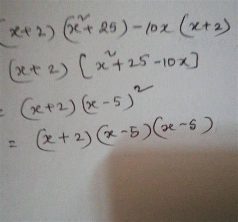 Factorize: (x+2)(x²+25)-10x²-20x - Brainly.in