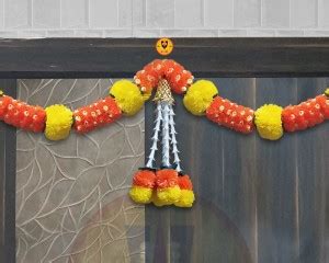 AuM M Shape New Mogra Pumpum Toran (Yellow and Orange) Mogra Toran ...